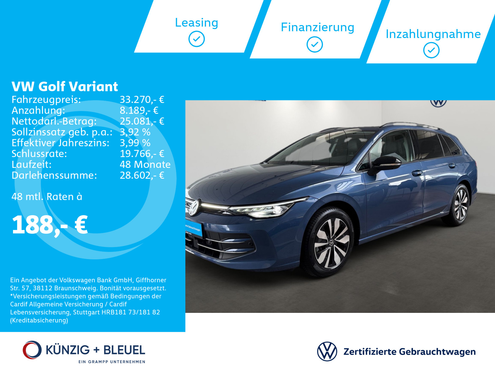 Golf Variant Goal 2.0 TDI DSG*AHK*Navi*Matrix*Sport*360°
