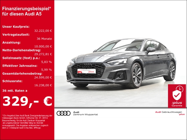 A5 Sportback 40 TDI S-LINE HEADUP MATRIX ACC VIRTUAL LANE