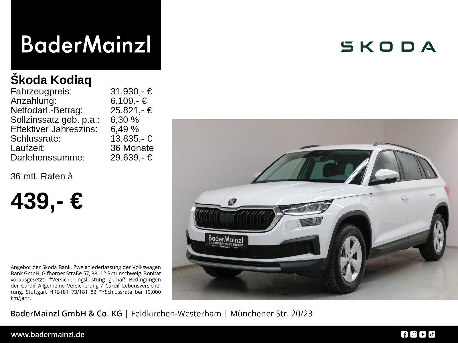 Kodiaq 2.0 TDI DSG Ambition StdHzg LED ACC Kam.