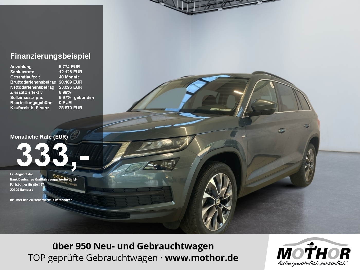 Kodiaq Drive 125 1.5 TSI DSG ACC 4xSHZ DynLi LM
