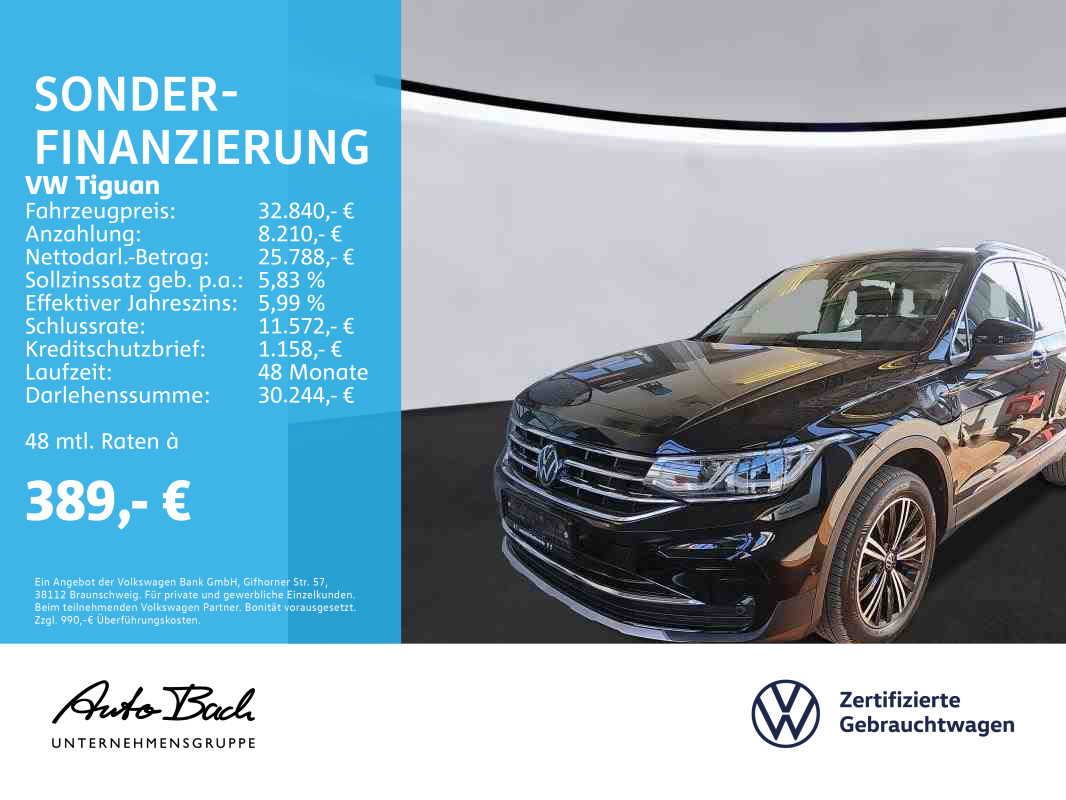 Tiguan 1.4 TSI DSG eHybrid Elegance, Navi, LED-Matrix, App-Connect,Rückfahrkamera