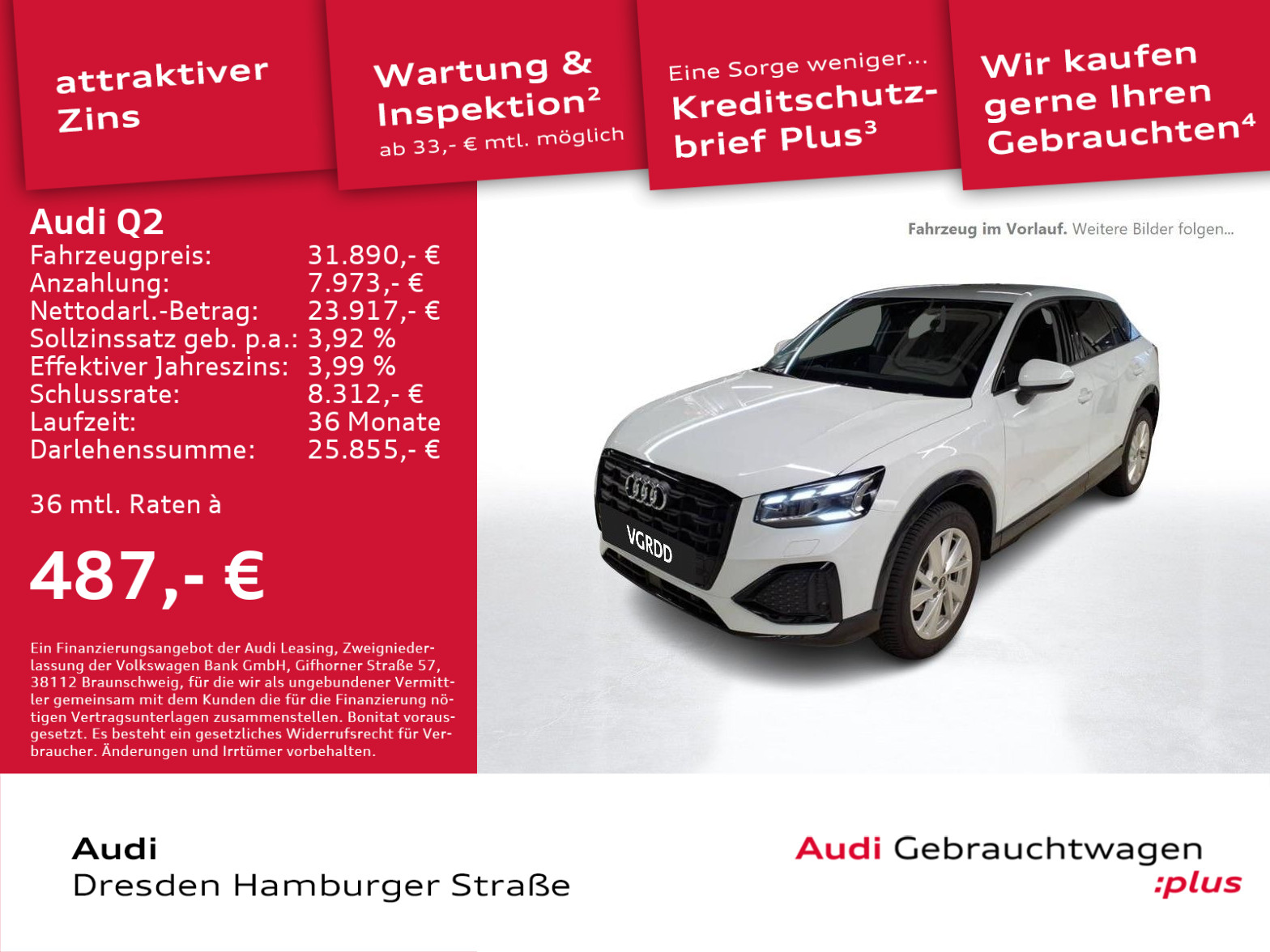 Q2 30 TDI  Advanced Matrix AHZV GRA S tronic