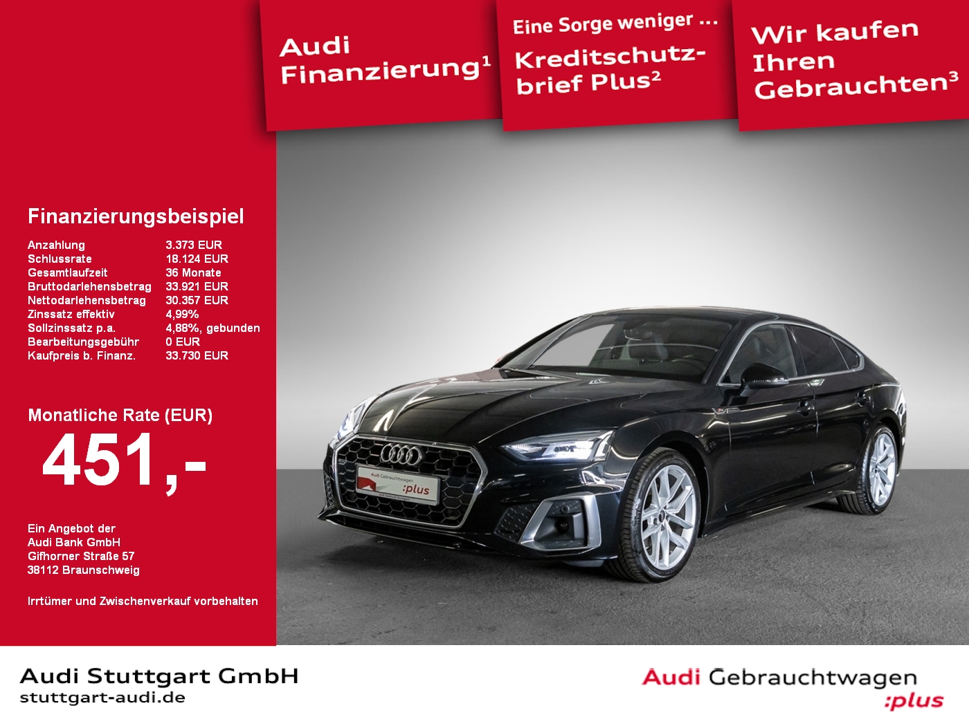 A5 Sportback 35 TDI S line LED Navi SHZ PDCplus