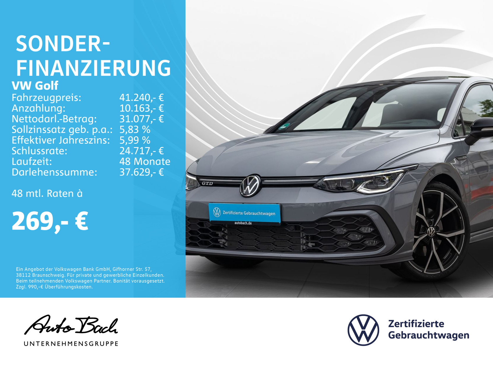 Volkswagen Golf 2.0 TDI VIII GTD Black Style ückfahrkamera