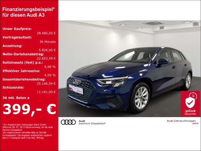 A3 Sportback 35 TDI VIRTUAL MMI PDC LED