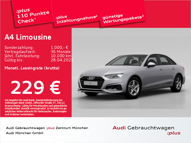 A4 Limousine 30 TDI S tronic ACC/Navi+/Kamera