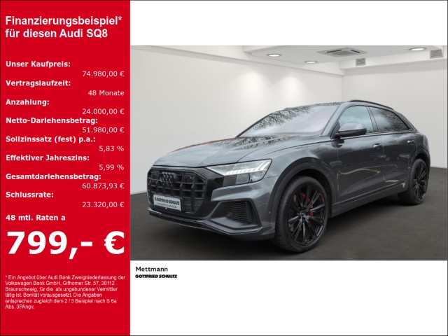 SQ8 4 0 TFSI quattro PANO AHK B&0 LEDER STANDH.