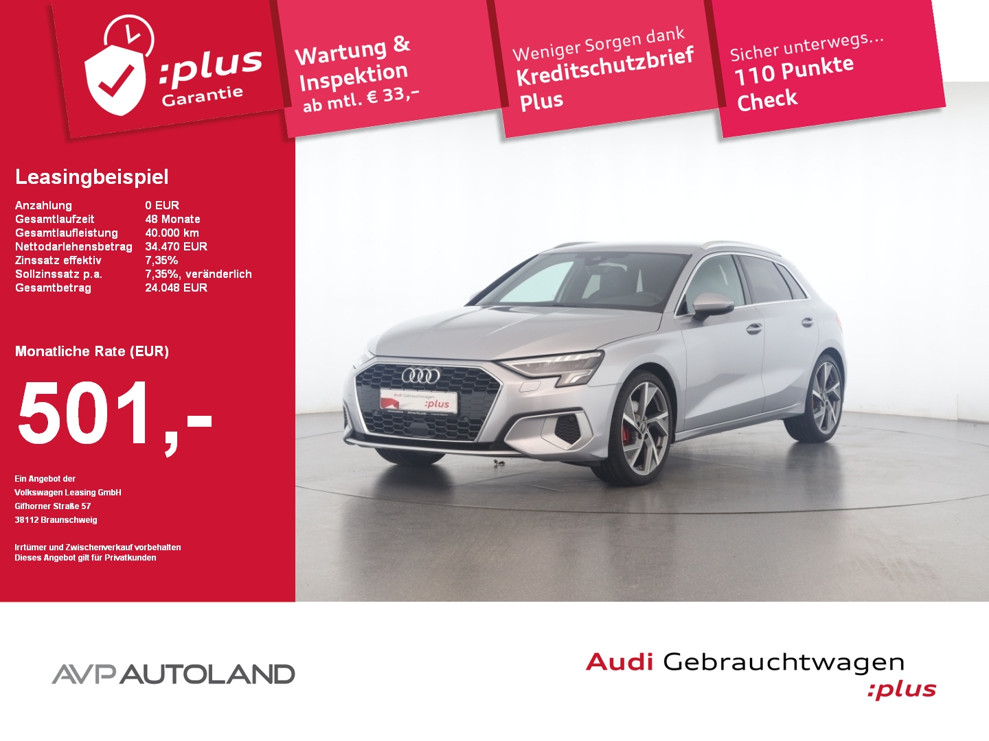 A3 Sportback 35 TFSI advanced S line MMI NAVI+
