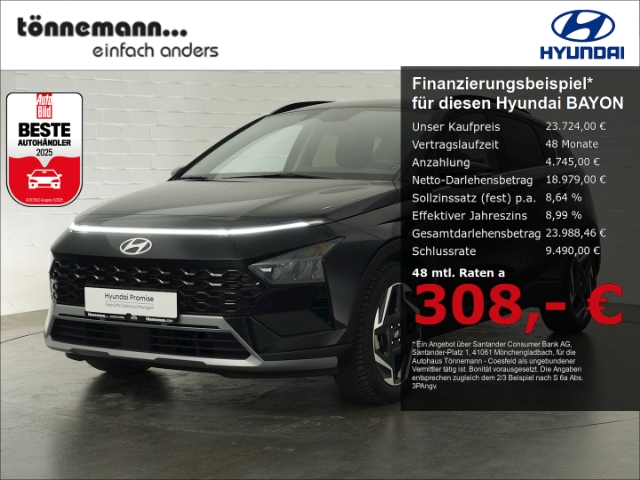 BAYON FACELIFT T-GDI PRIME DCT+VOLL LED+NAVI+RÜCKFAHRKAMERA+SITZ-/LENKRADHEIZUNG+SMARTKEY
