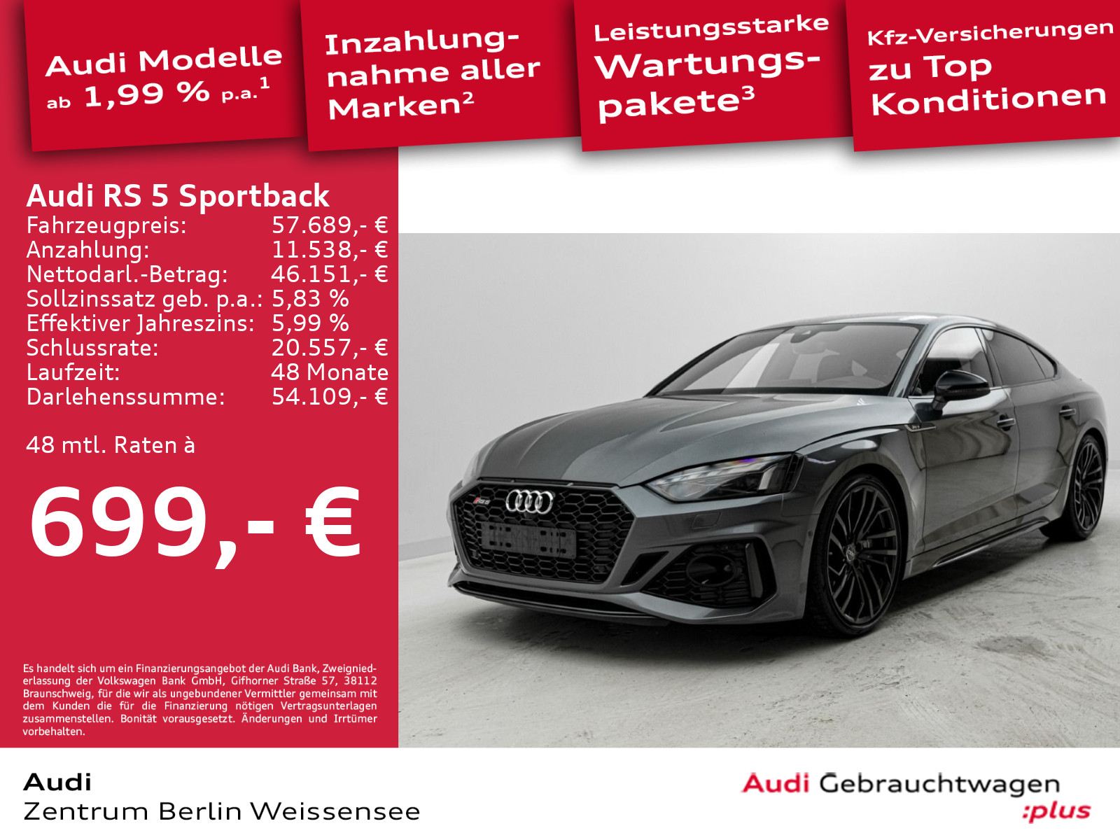 RS 5 Sportback TFSI S-TRO*QUA*MATRIX*B&O*HUD*NAV