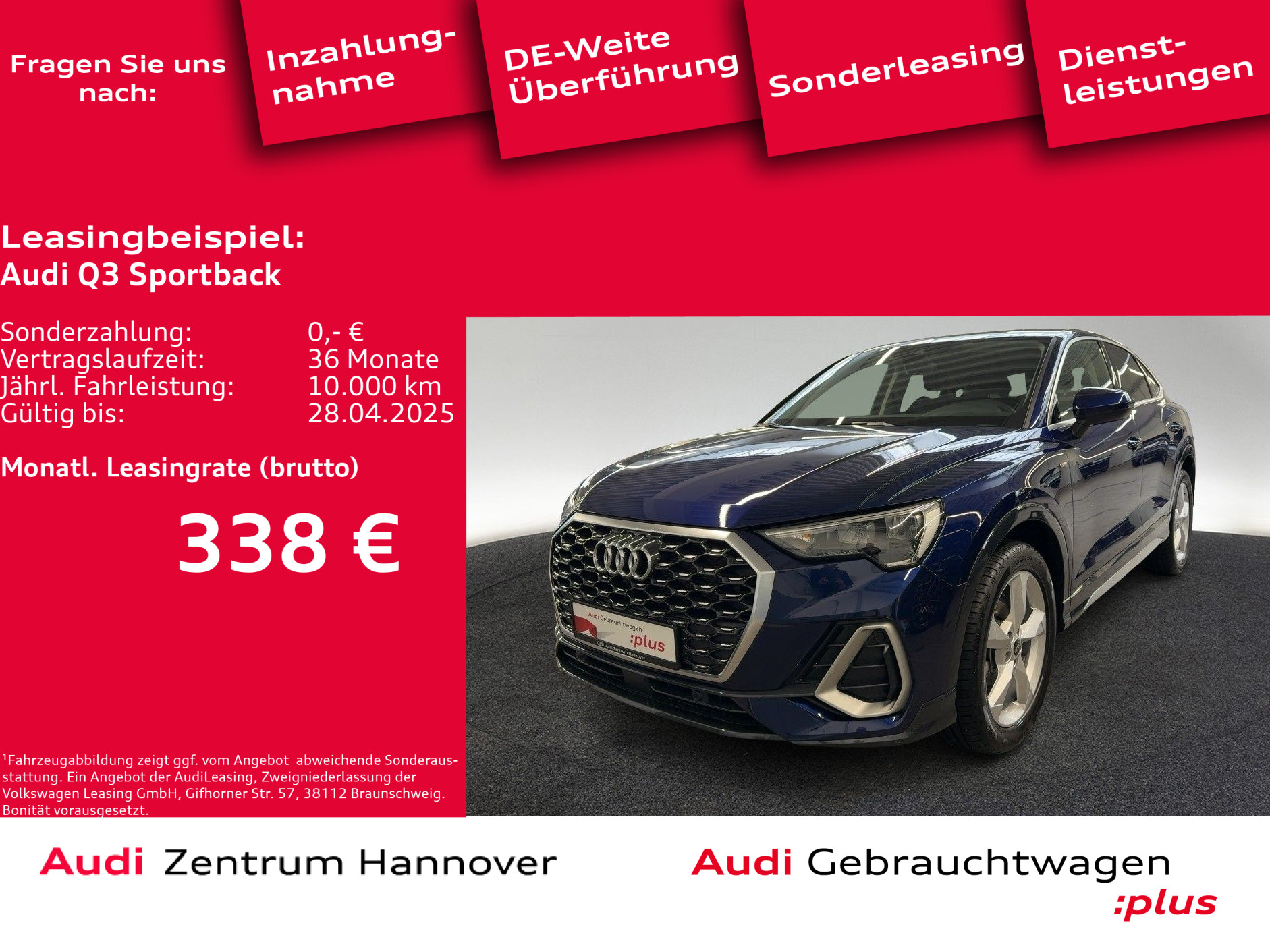 Q3 Sportback S line 35 TFSI AHK virtual ACC Navi LED