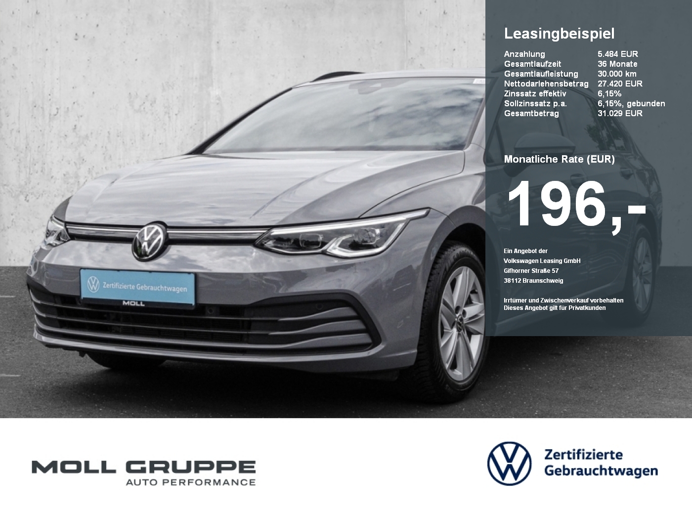 Golf Variant 1.0 eTSI DSG Life NAVI LED LM ACC