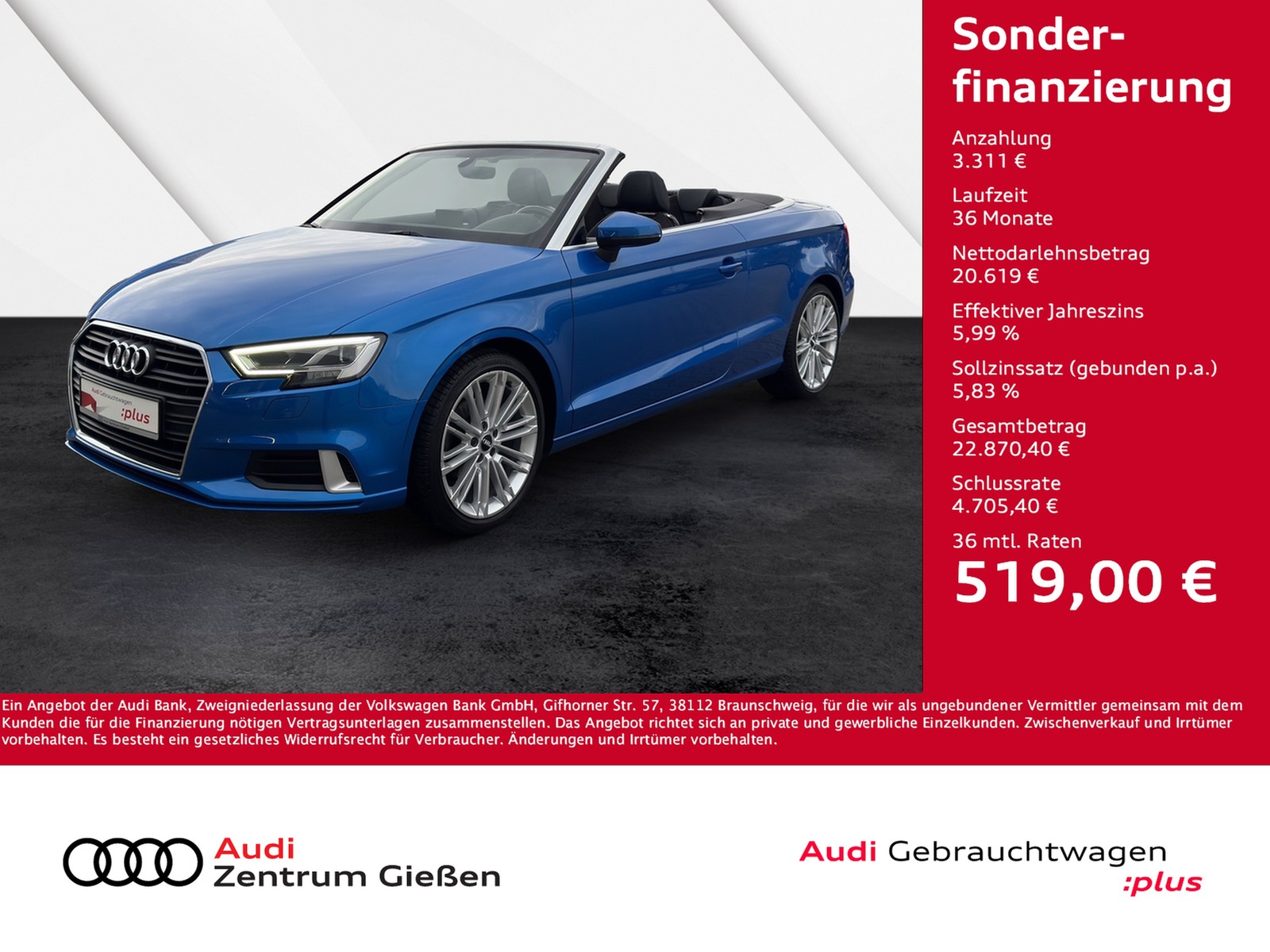 Audi A3 Cabriolet 35 TFSI sport