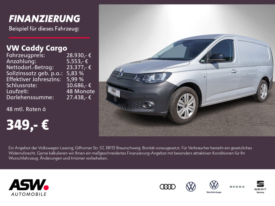 Caddy Cargo Maxi 2.0TDI DSG NAVI SHZ PDC RFK ACC