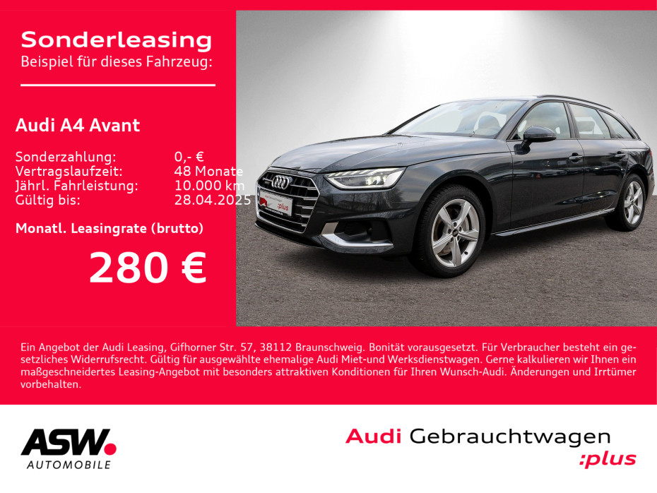 Audi A4 Avant advanced 40TFSI quattro