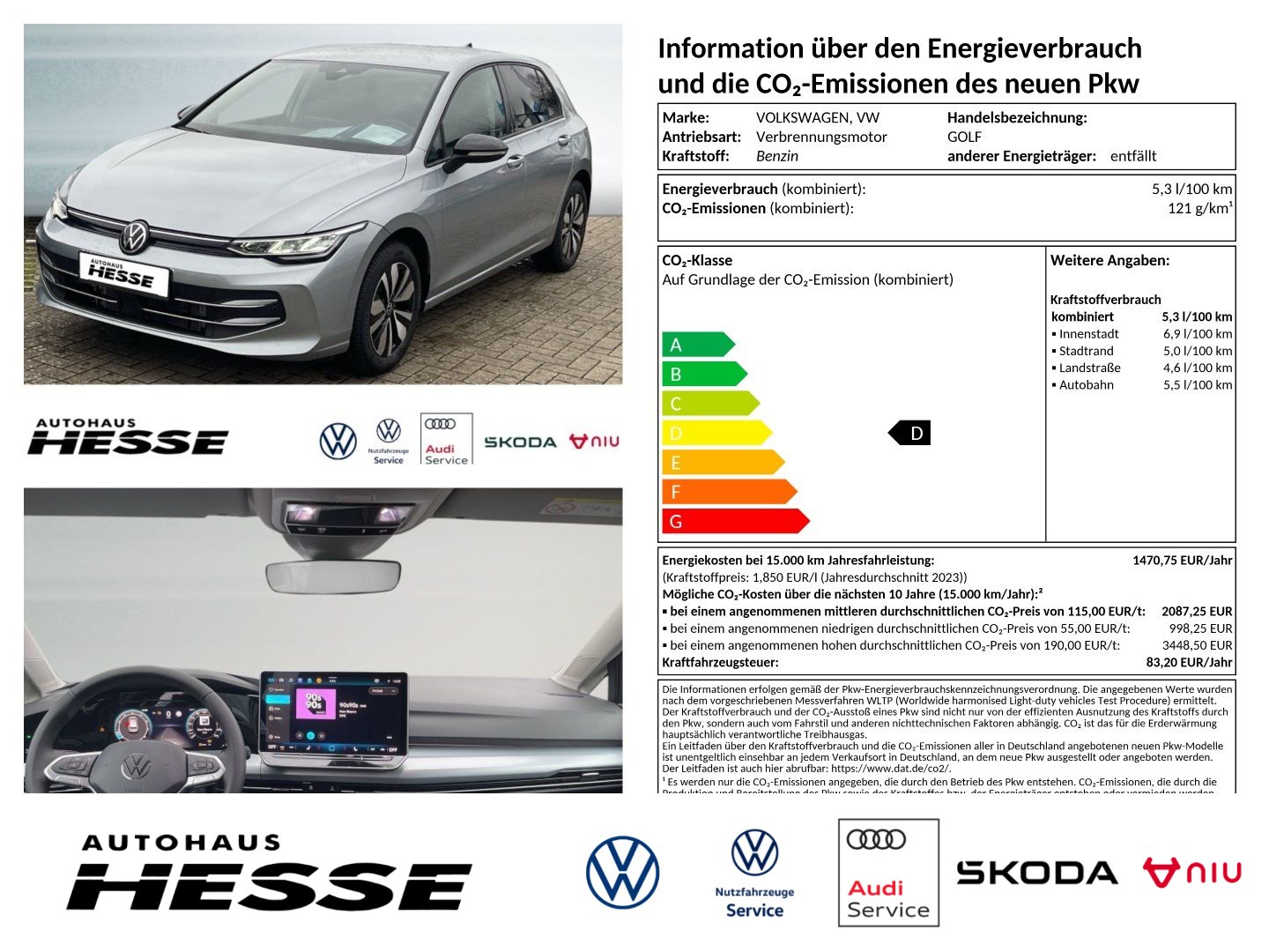 Golf VIII 1.5 eTSI Goal DSG, AHK LED Digi Tacho