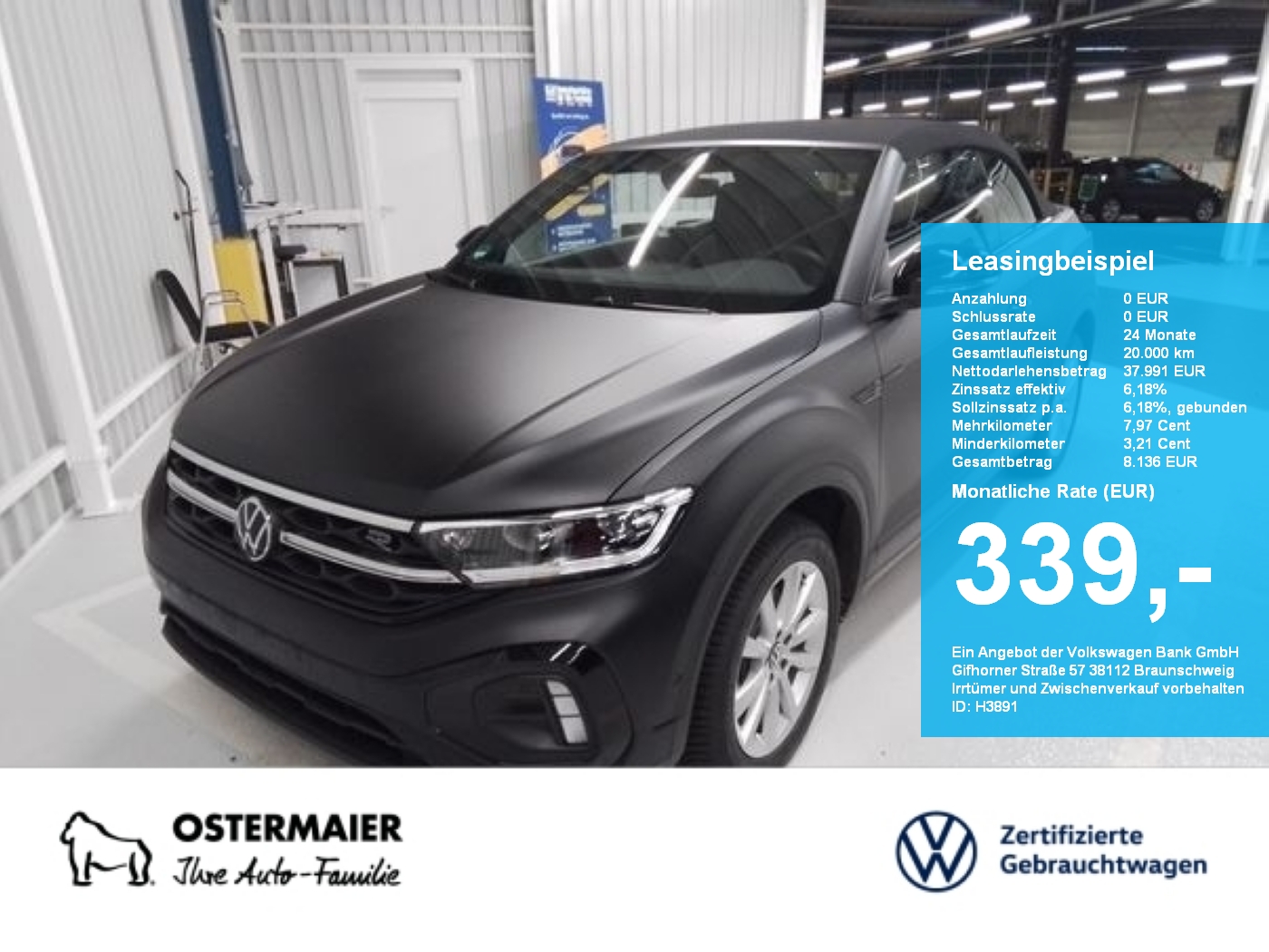 Volkswagen T-Roc Cabriolet 1.5 TSI R-LINE EDITION BLACK 150PS 5J-G BEATS