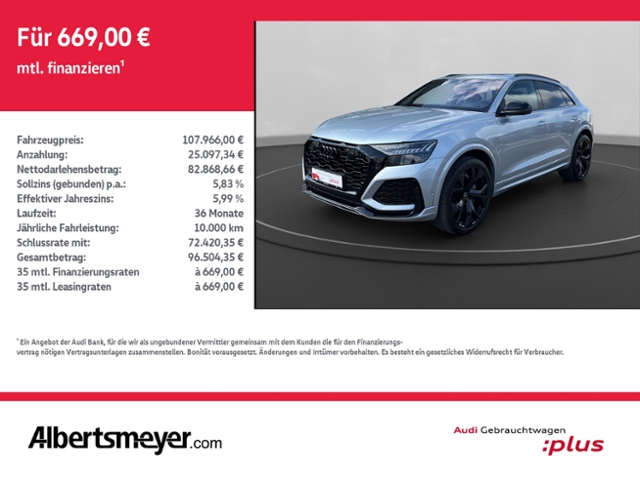 RS Q8 4.0 TFSI QUATTRO+AHK+MATRIX+STANDH+PANO