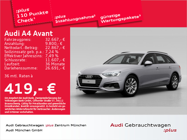 A4 Avant 30 TDI S tronic LED/Navi+/Kamera
