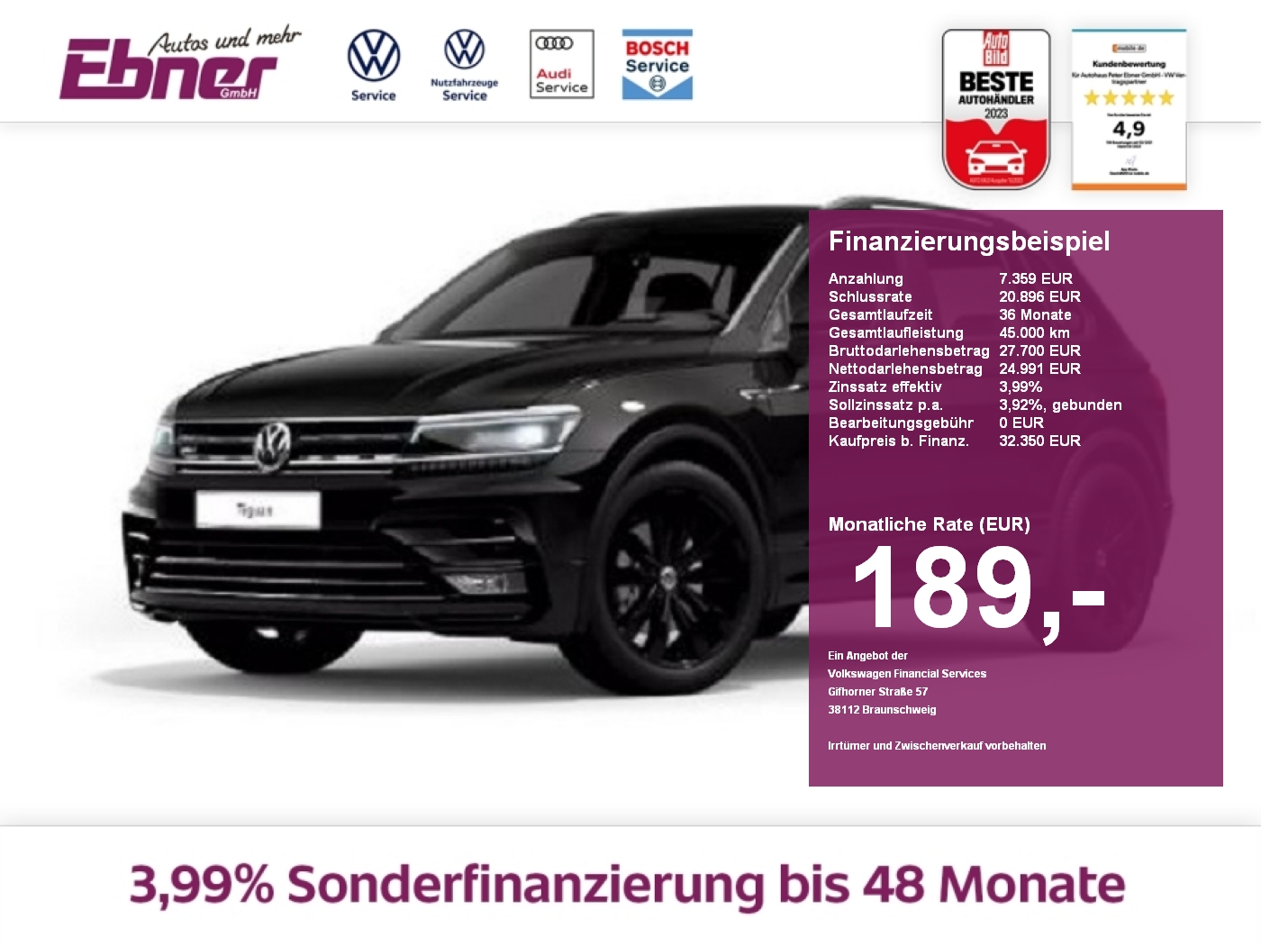 Tiguan R-LINE BLACK STYLE 240PS TDI 4M DSG HEAD-UP+AHK+