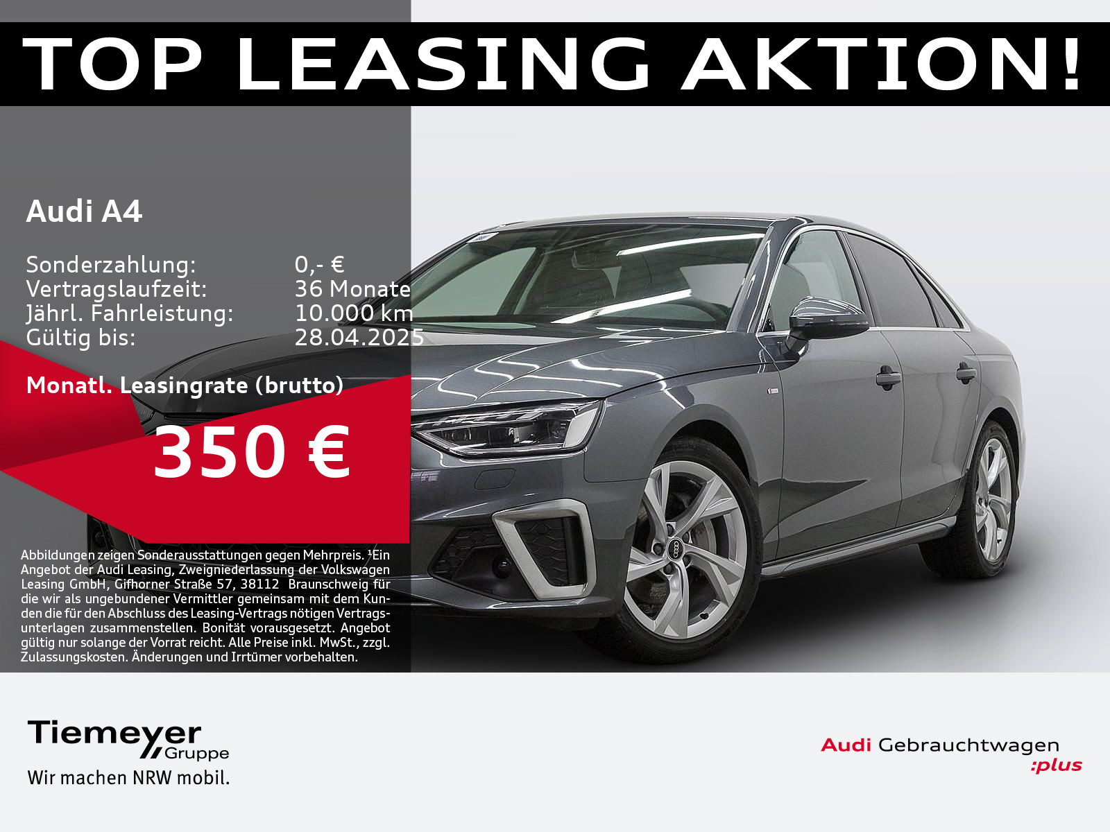 Audi A4 40 TDI Q S LINE LM18 PRIVACY