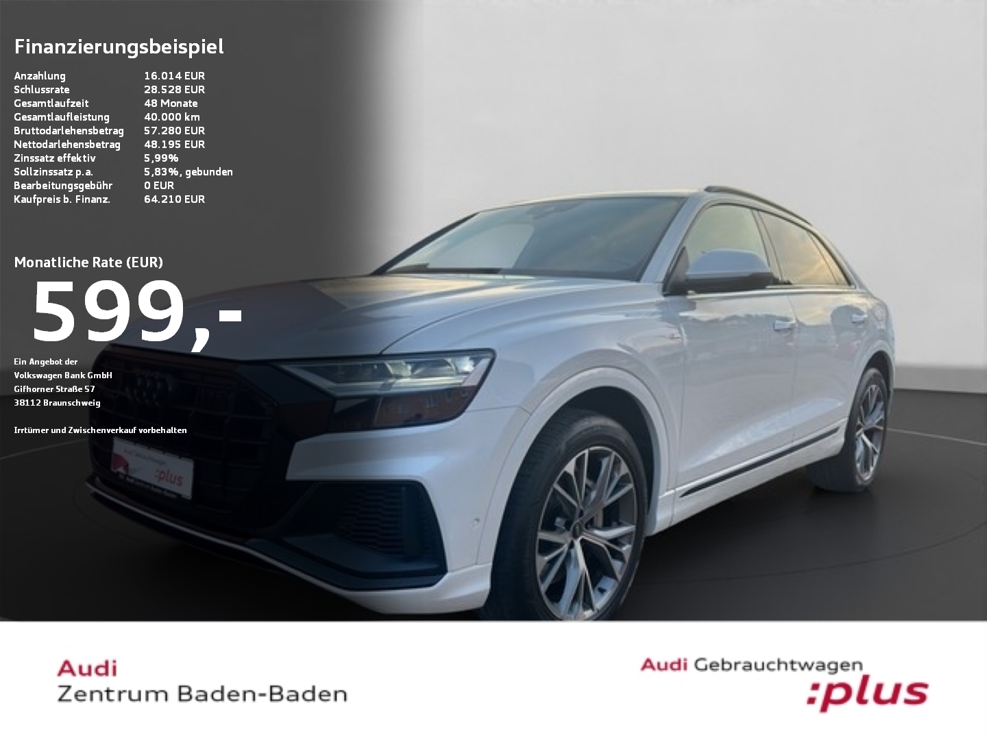 Q8 55 TFSI e quattro S line*PANO*OPTIK*KAMERA*SH