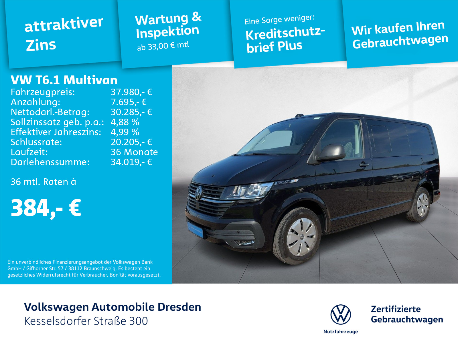 T6.1 Multivan 2.0 TDI DSG Trendline Kamera Navi