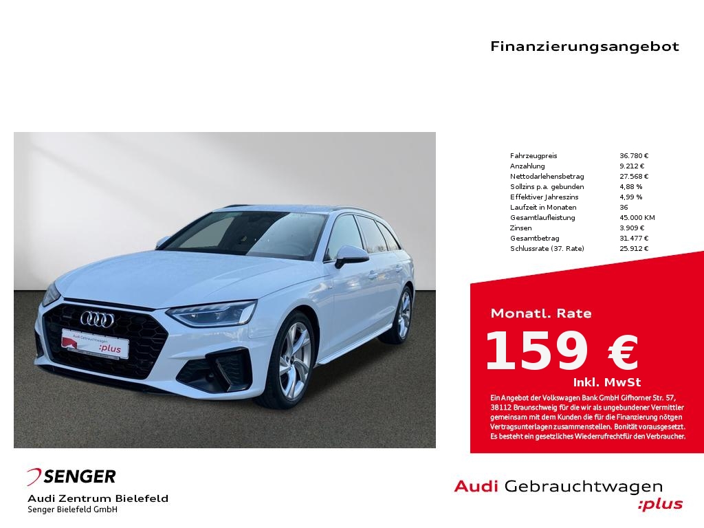 A4 Avant S line 45 TFSI quattro MMI LED AHK 