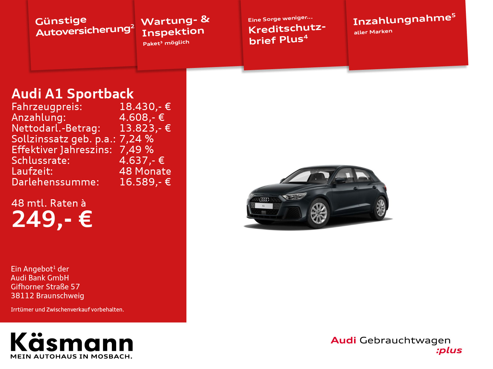 Audi A1 Sportback 25TFSI SMARTPINTER