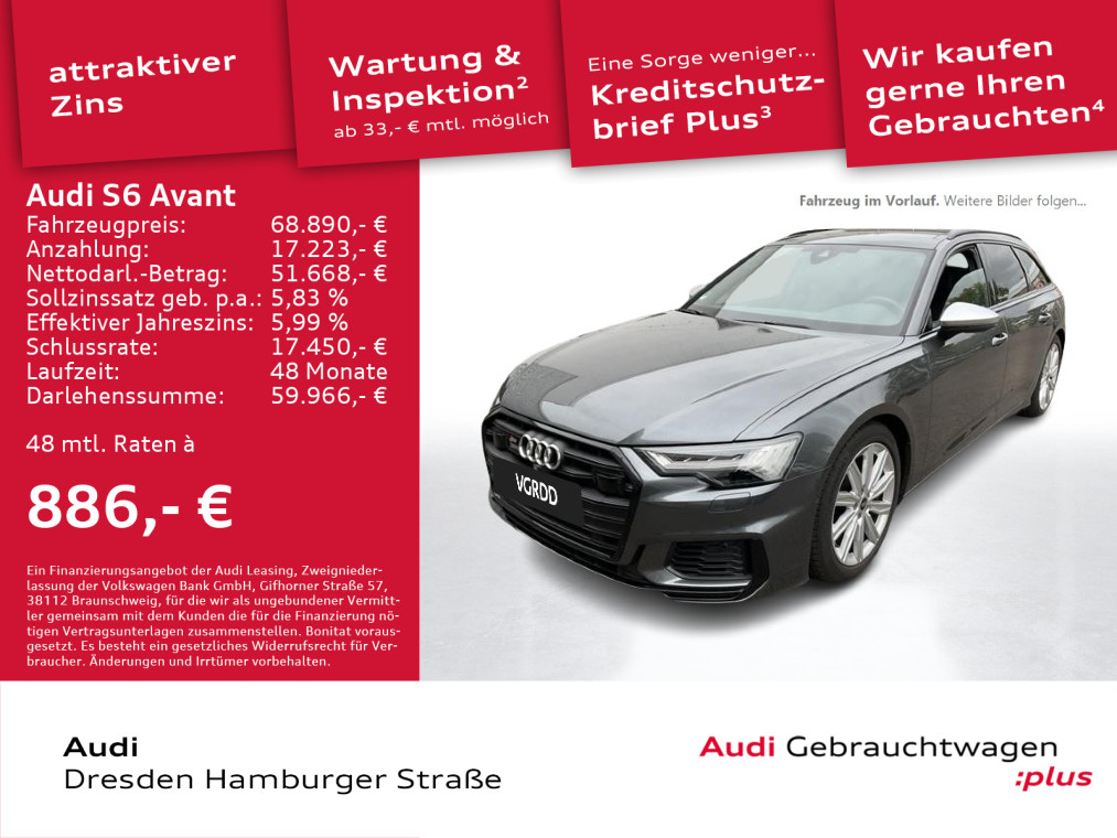 S6 Avant 3.0TDI quattro Matrix Standhz. Pano AHZV