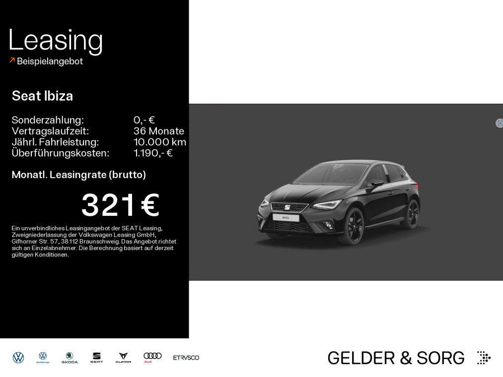 Ibiza FR Black Edition 1.0 TSI DSG NAVI*PDC+KAM*SHZ*