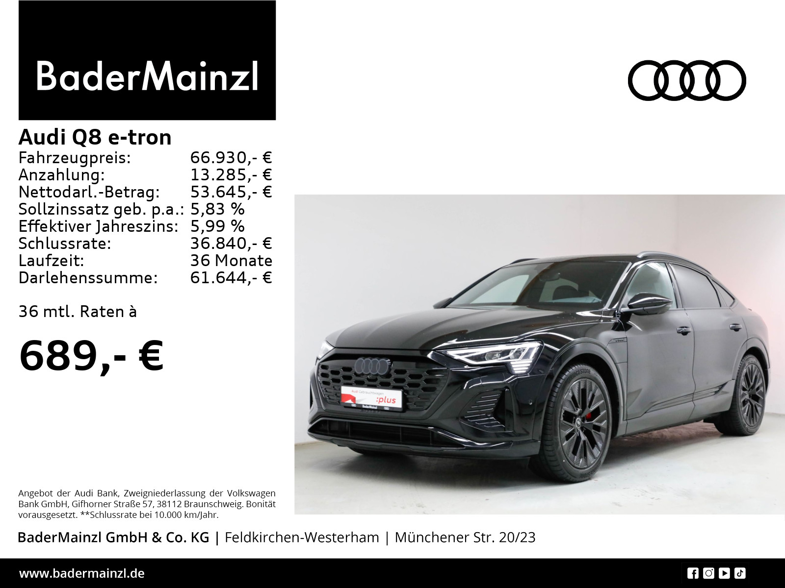 Q8 e-tron Sportback 50 quattro S line Matrix 360