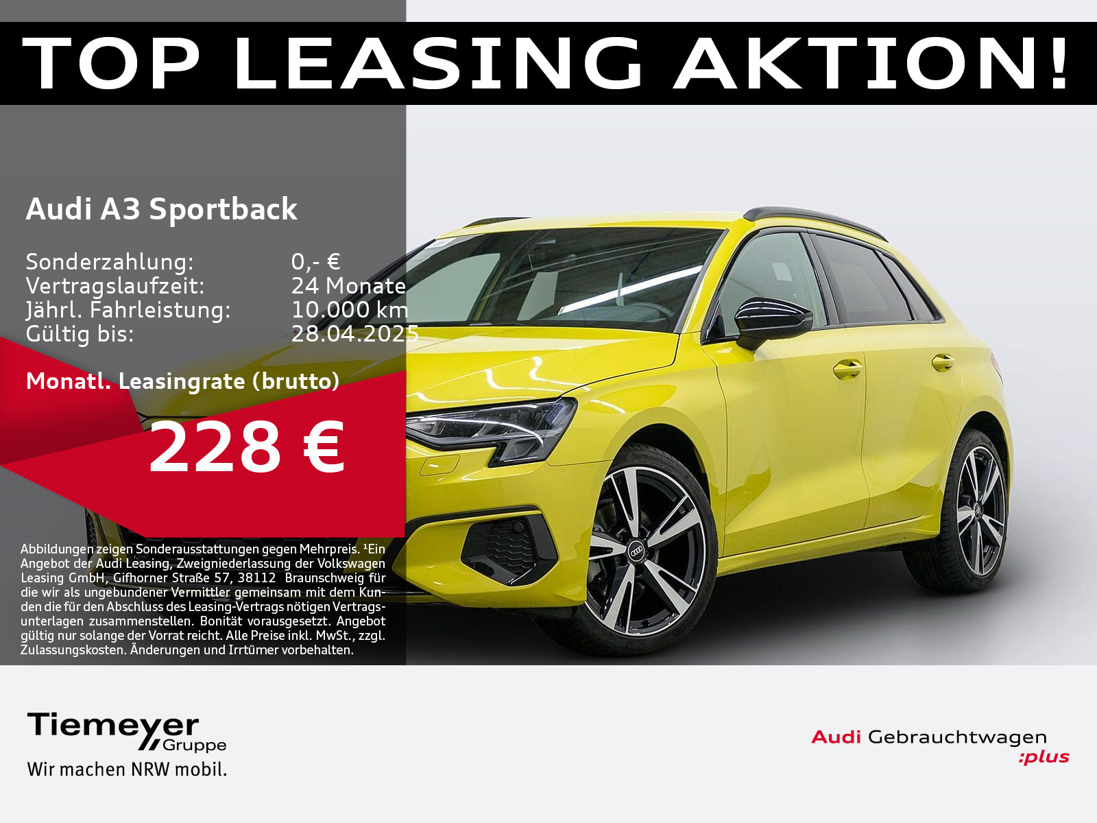 A3 Sportback 30 TDI ADVANCED LM18 AHK eKLAPPE TEILLEDER