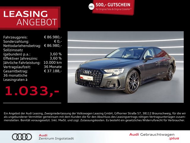 A8 50 TDI qu 2x S line HD-MATRIX STHZG Raute 20"