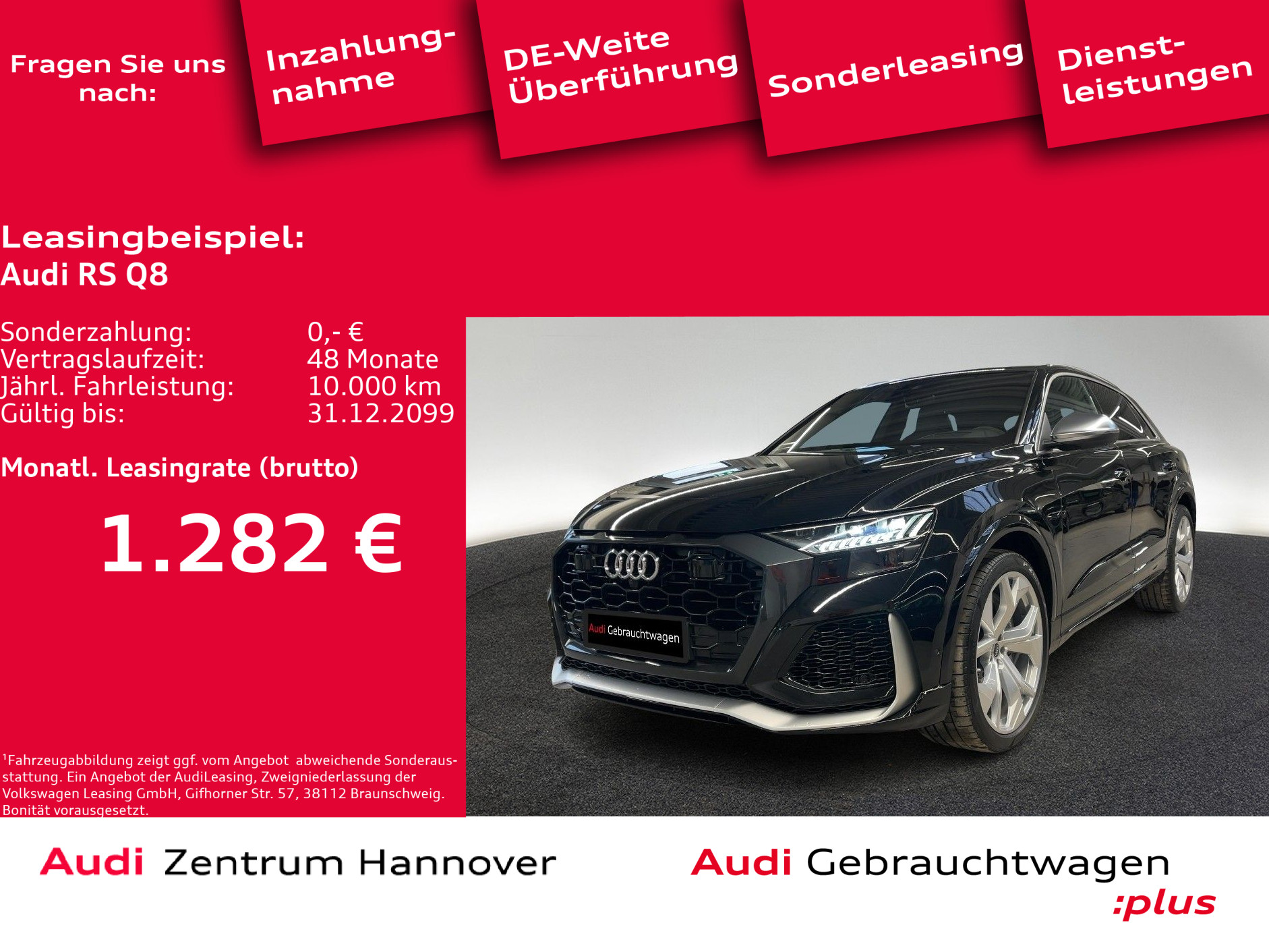 RS Q8 4.0 TFSI quattro Standh HuD Pano HD Matrix AHK B&O