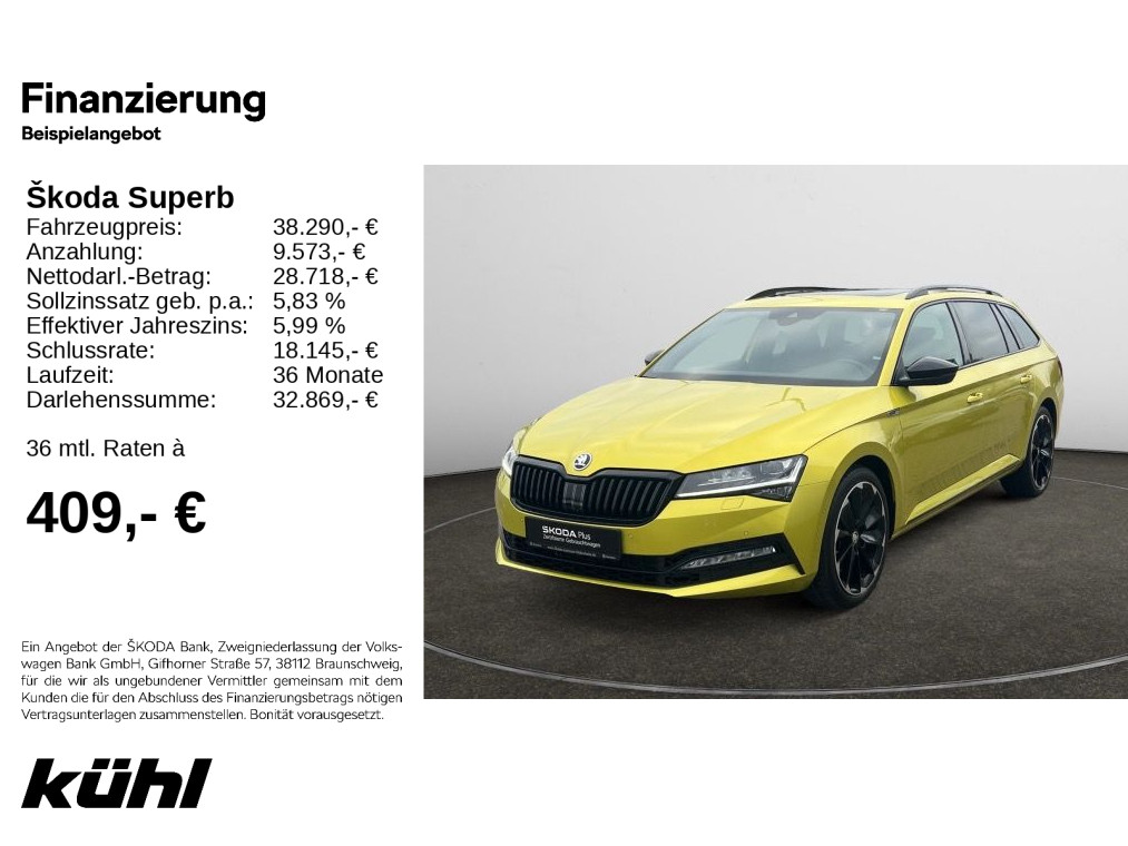 Skoda Superb 2.0 TSI Combi Sportline
