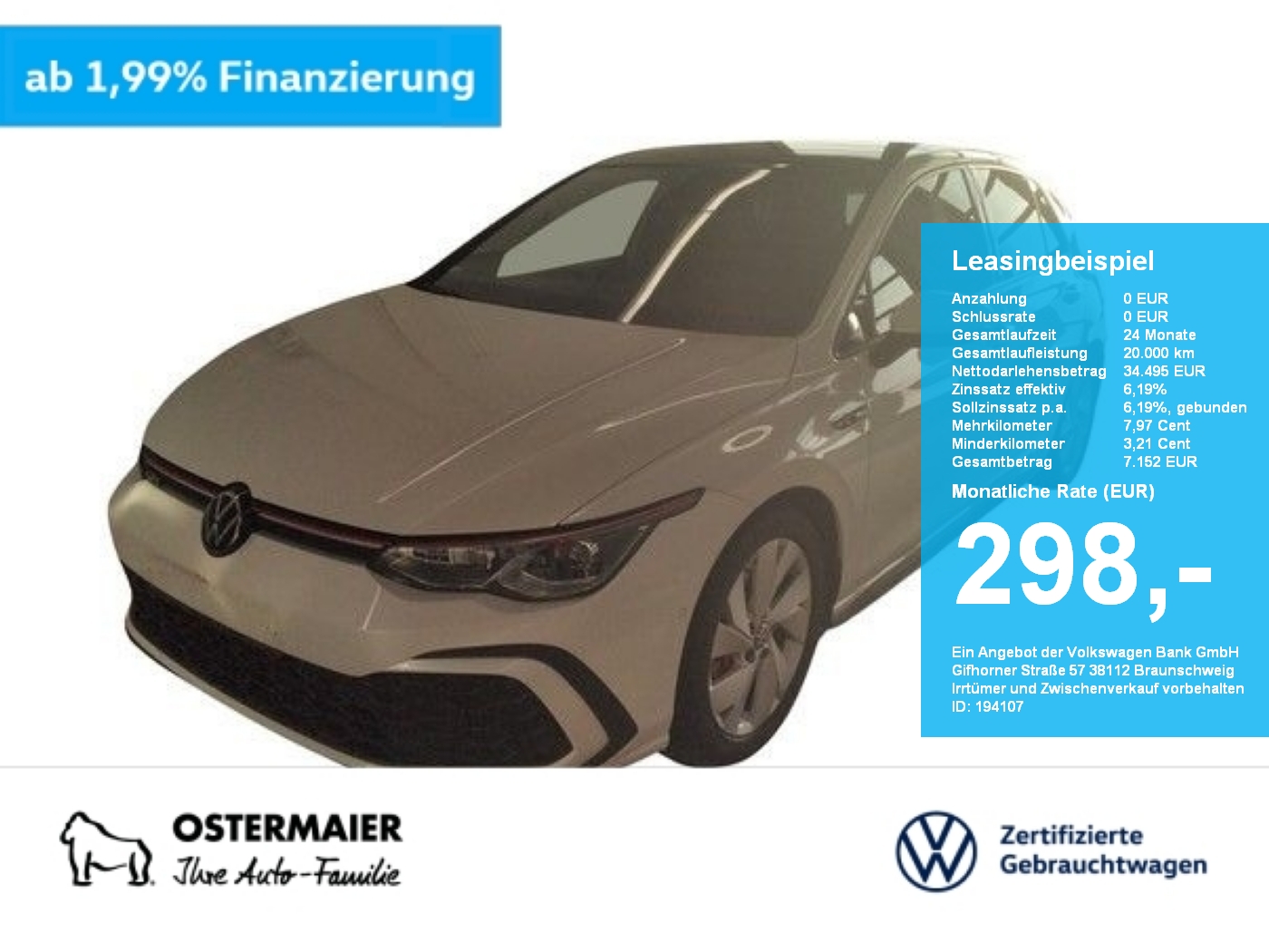 Golf VIII GTI 2.0TSI 245PS NP.54 PANO.5JG.MATRIX-IQ.KEYLESS.ACC