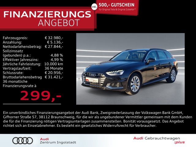 A4 Avant Advanced 35 TFSI MATRIX NAVI KAM 2xPDC