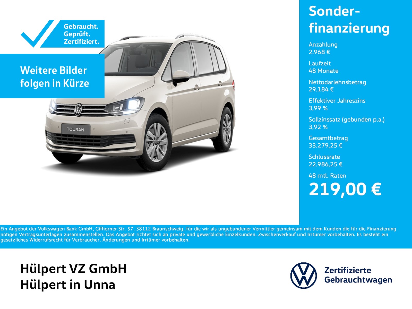 Touran 1.5 COMFORTLINE 7SITZE AHK CAM ACC NAVI