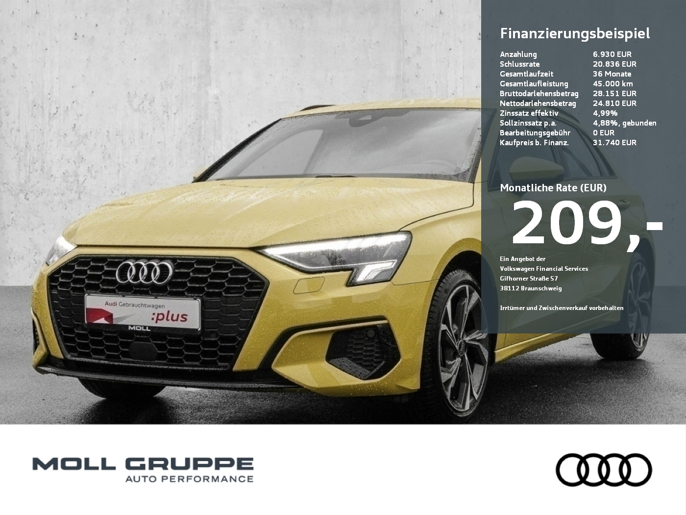 A3 Sportback 35 TDI S tronic advanced AHK LM