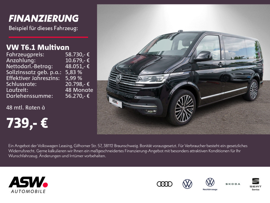 T6.1 Multivan Generat. Six 2.0TDI 4M DSG LED RFK