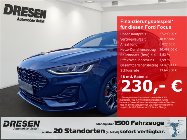 Focus 1.0 ST-Line ACC/LED-Scheinwerfer/Sitzheizung/Rückfahrkamera/Navi