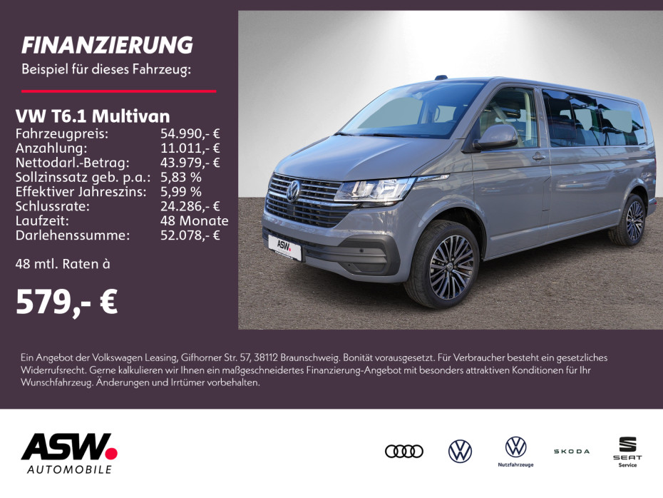 T6.1 Multivan Comfortline LANG 2.0 TDI DSG NAVI