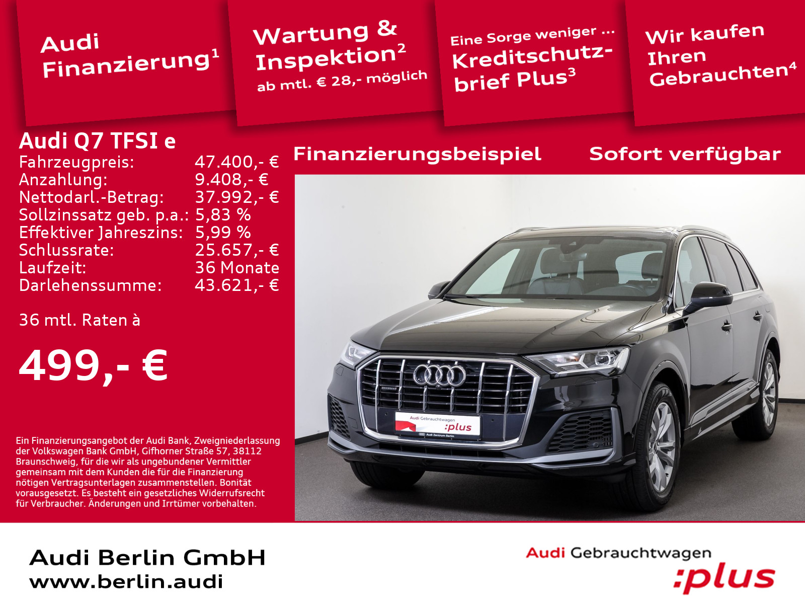 Audi Q7 TFSI e S line qu