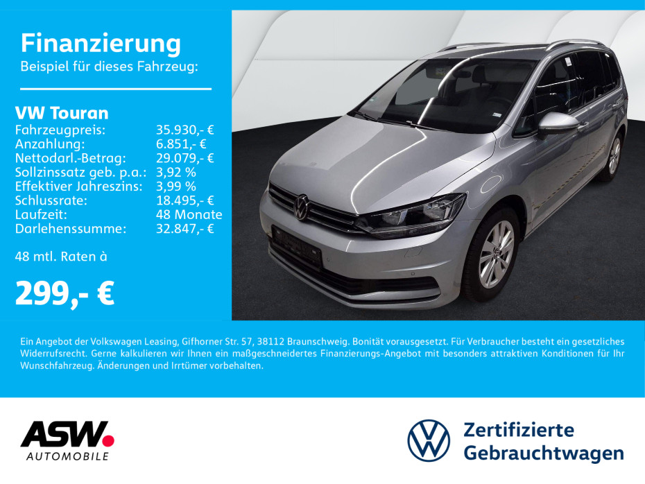 Touran Comfortline 1.5TSI DSG Nav RFK ACC AHK 7S