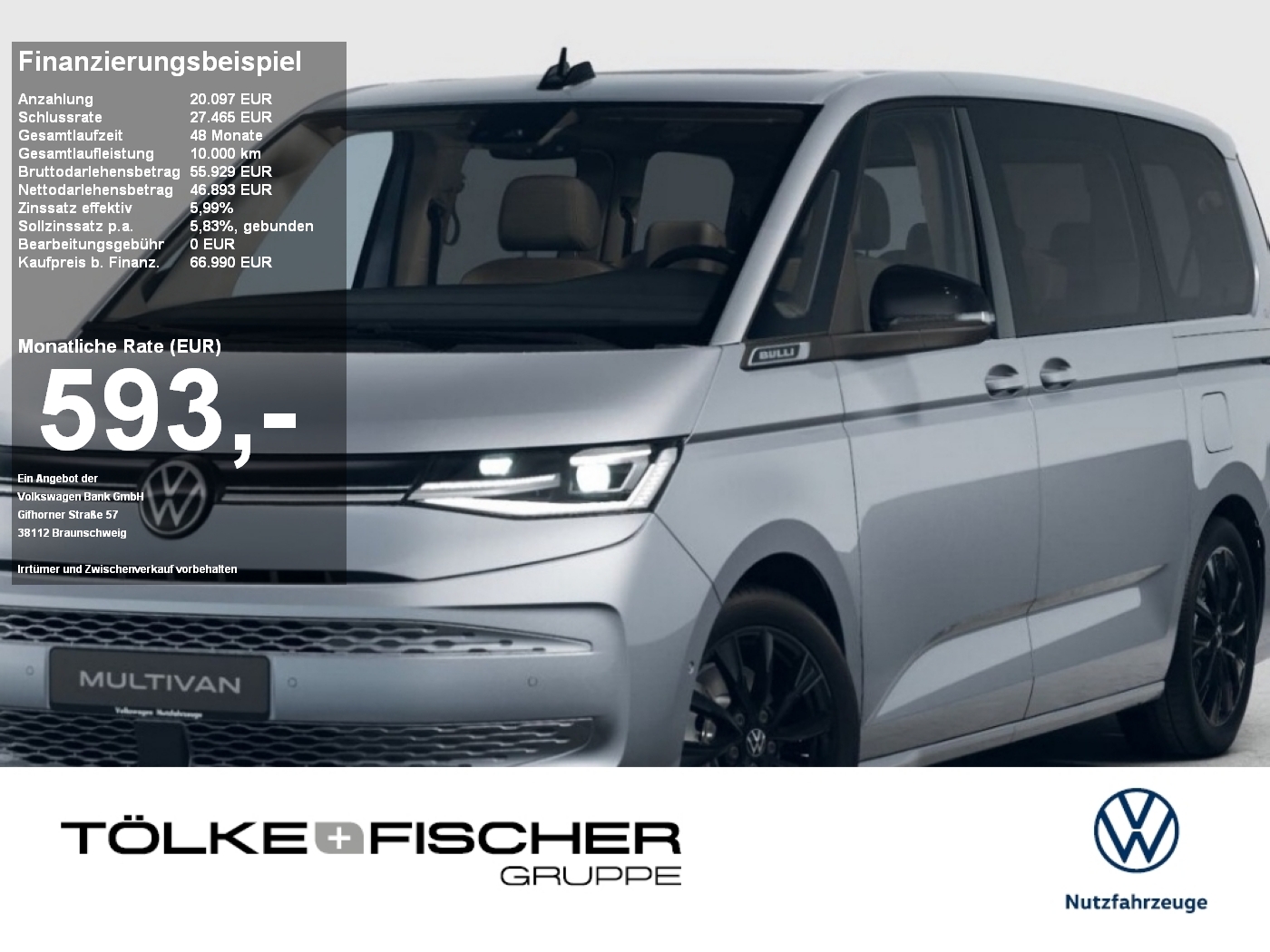 Volkswagen T7 Multivan 2.0 l TSI Multivan GOAL LÜ