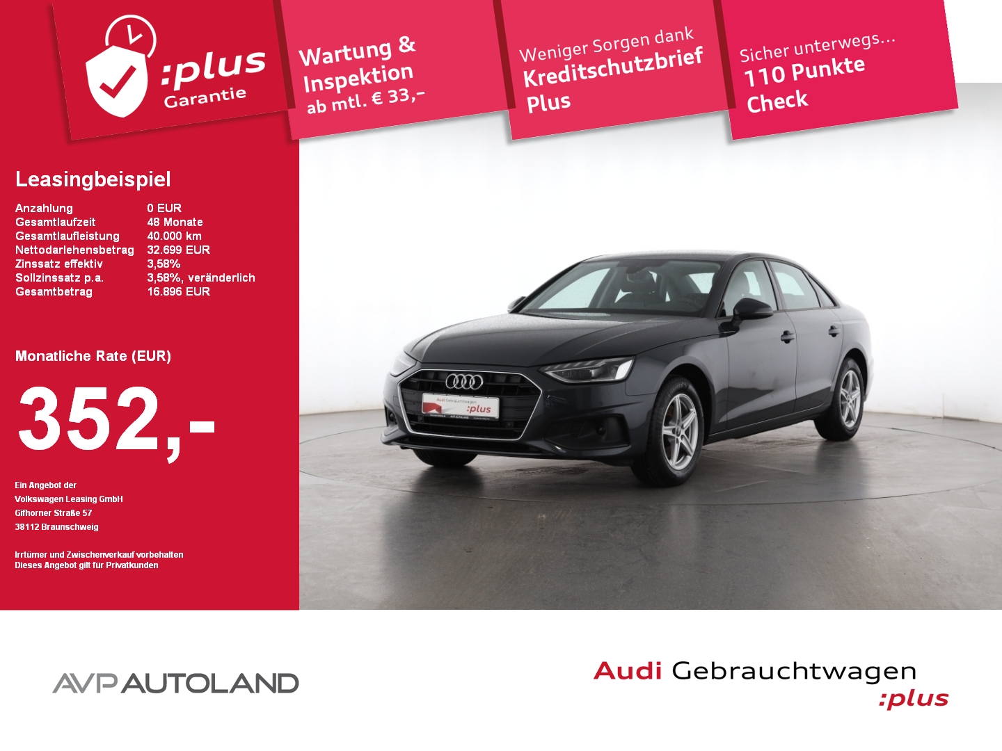 A4 Limousine 30 TDI S tronic | MMI NAVI PLUS |
