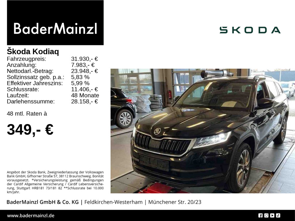 Kodiaq 1.5 TSI DSG Clever AHK Kamera LED Pano
