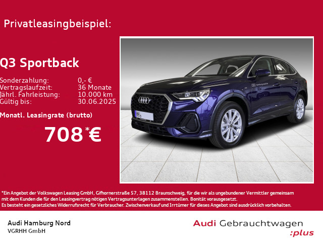 Q3 Sportback 35 TFSI S tronic Rückfkamera Navi