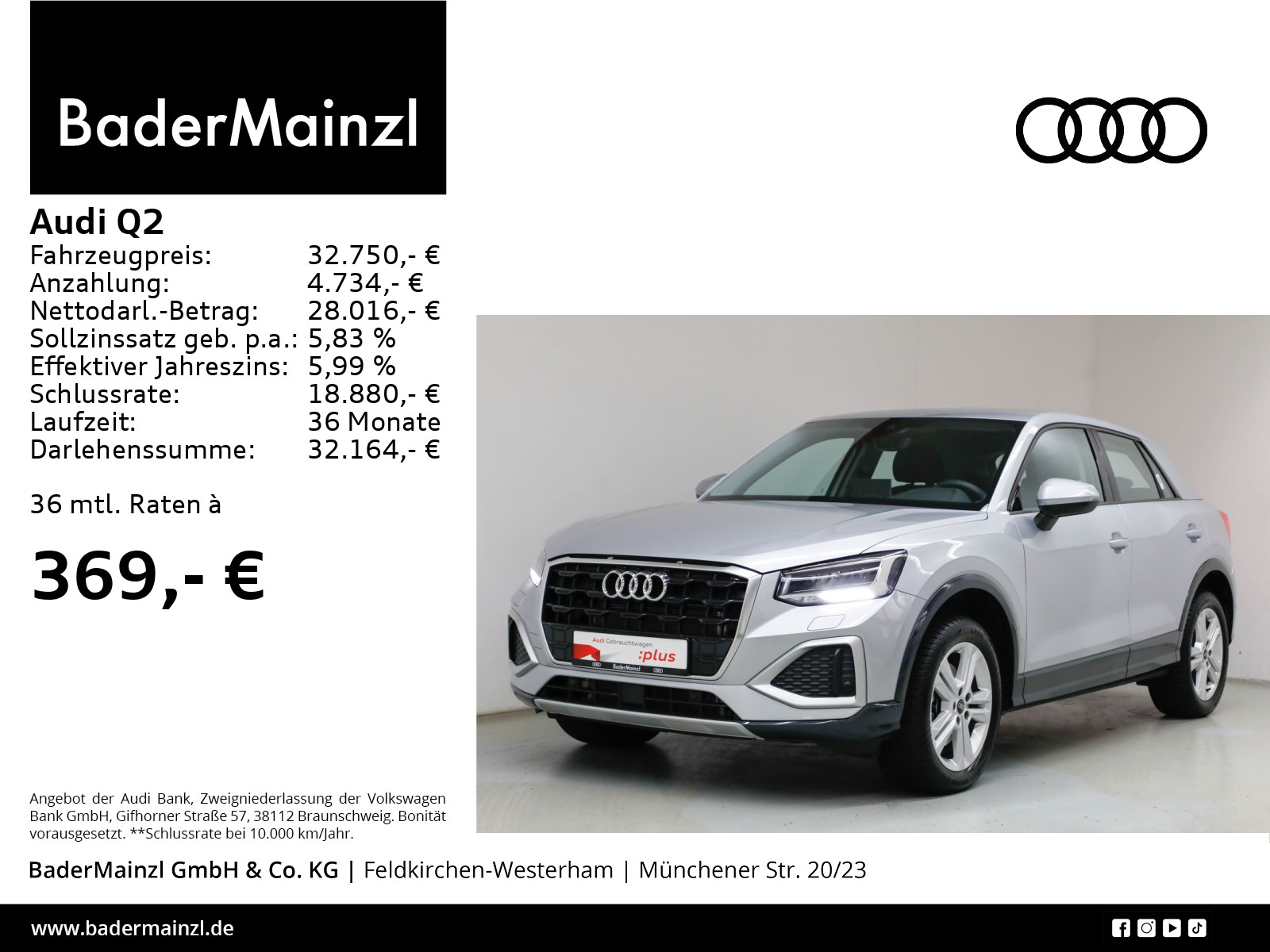 Q2 35 TDI S tronic AHK Kam. SHZ Virtual ACC Navi